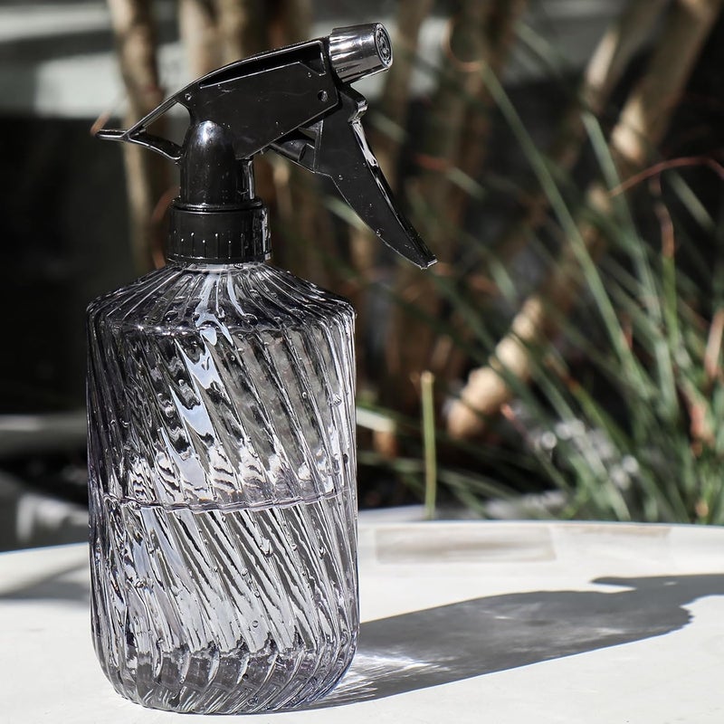 OFFIDIX Fine Mist Plant Mister,Handheld Pressure Glass Spray Bottles,0.45L/15.22oz Watering Can with Adjustable Nozzle for Outdoor Indoor Gardening and Cleaning Work(Diagonal Gray) - Image 3